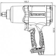 Пневматический гайковерт Thorvik AIW1268 1/2"